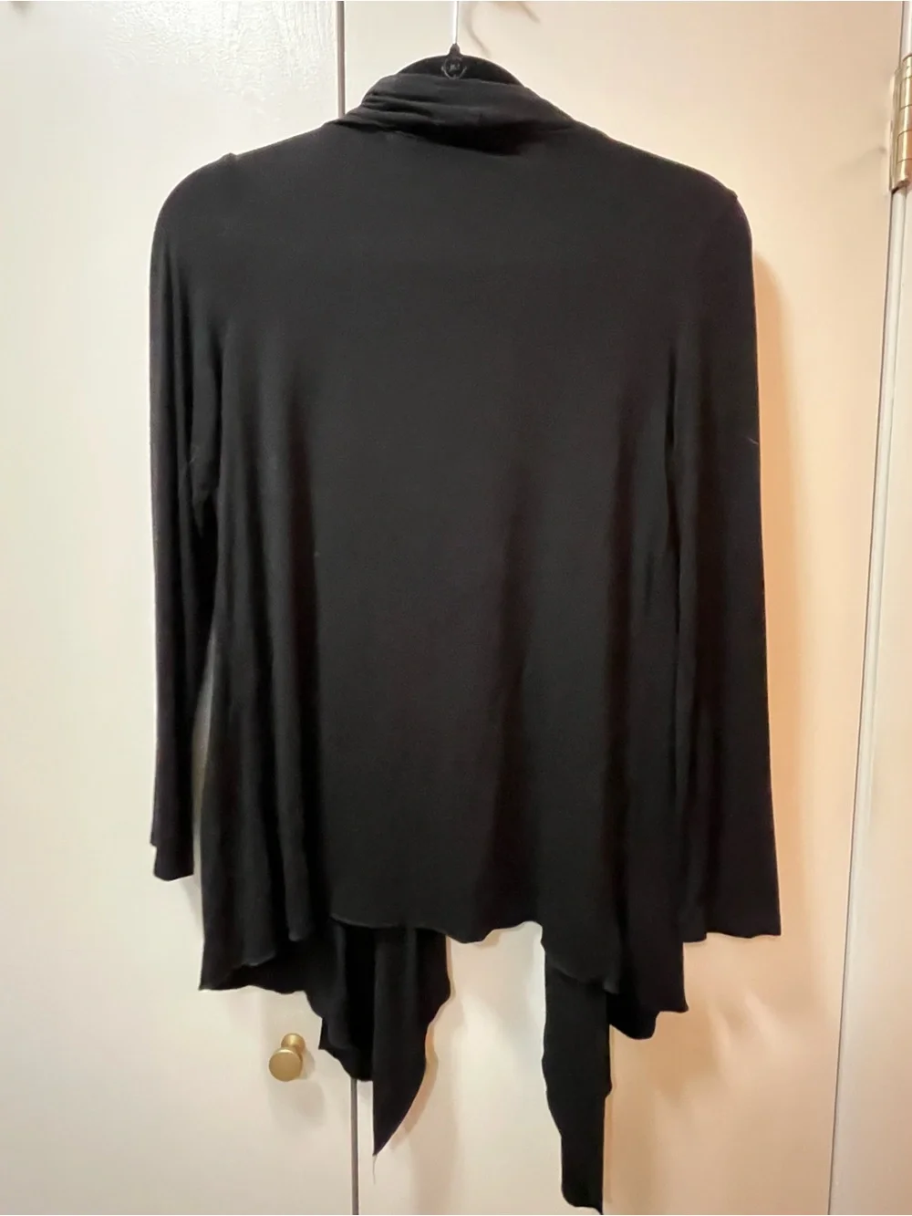 Black Open-Front Women's Cardigan Sweater